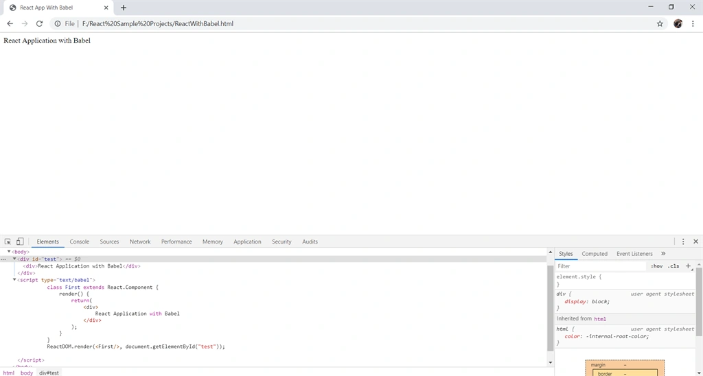 Creating React Component Without Babel
