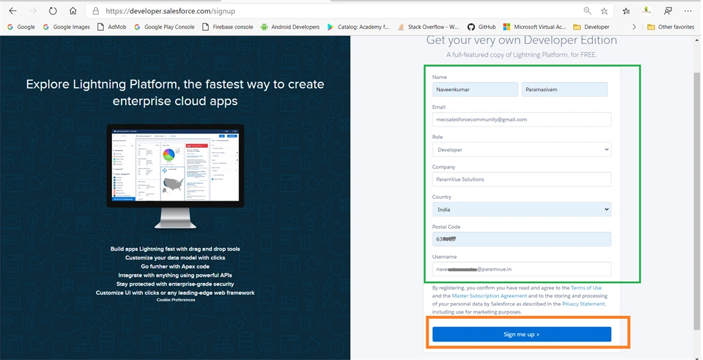 Creating Salesforce Developer Edition Account And Connect With Trailhead Org