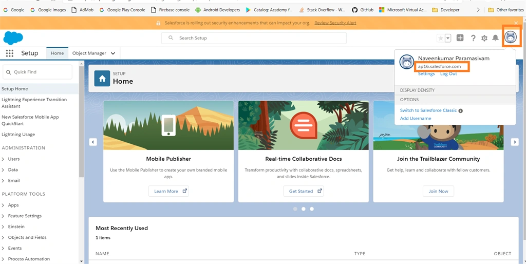 Creating Salesforce Developer Edition Account And Connect With Trailhead Org