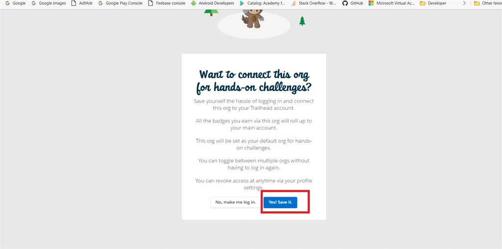 Creating Salesforce Developer Edition Account And Connect With Trailhead Org