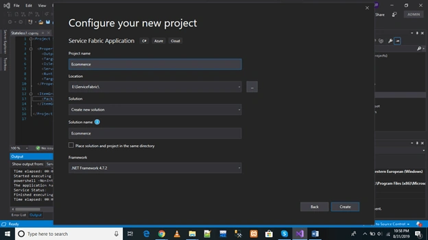 Creating Services With Azure Service Fabric