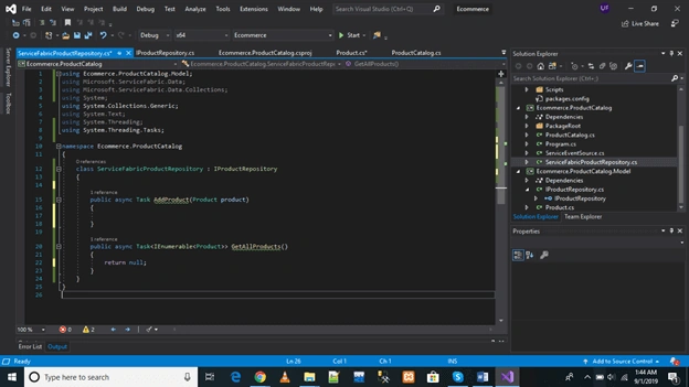 Creating Services With Azure Service Fabric