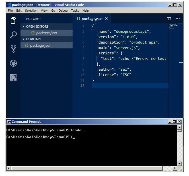 Simple API in Node js