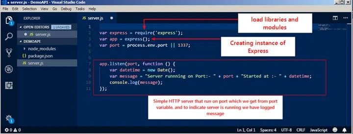 Simple API in Node js