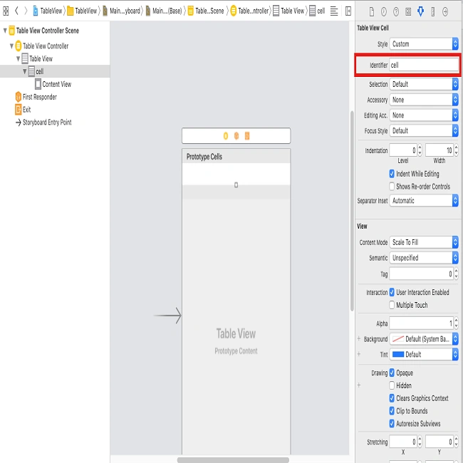 Creating TableView In Swift