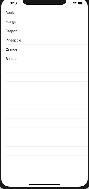 Creating TableView In Swift