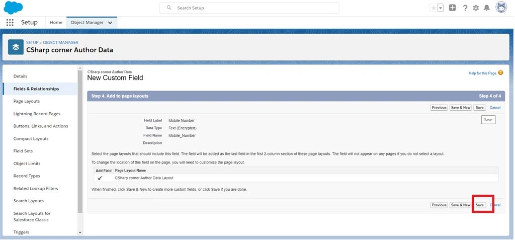 Creating Text And Text Area Field Data Types In Salesforce Object