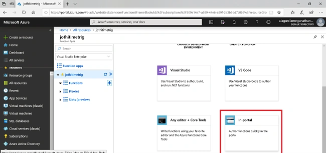 Creating Time Triggered Functions Using Azure Function App