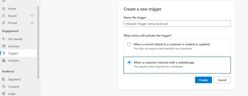 create trigger