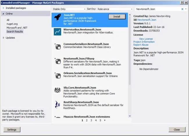 Adding Newtonsoft.Json