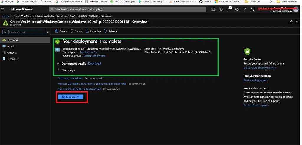 Creating Windows Virtual Machine In Azure Cloud