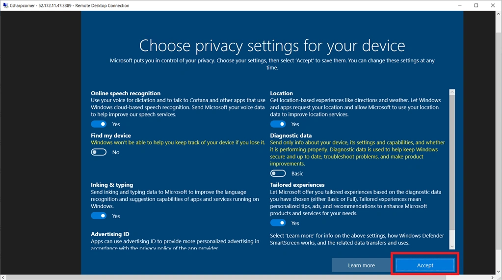 Creating Windows Virtual Machine In Azure Cloud