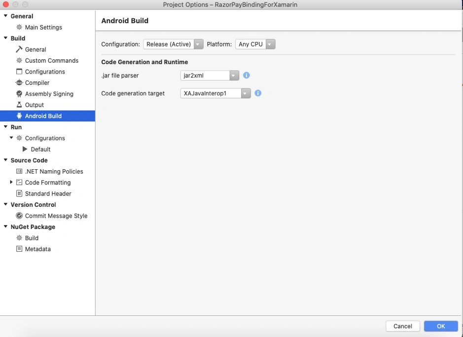 Creating Xamarin Android Binding For RazorPay Payment Gateway