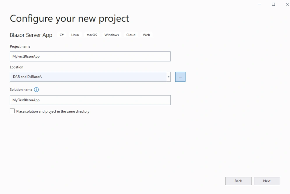 Creating your first Blazor Application