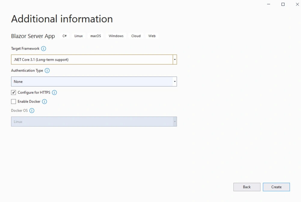 Creating your first Blazor Application