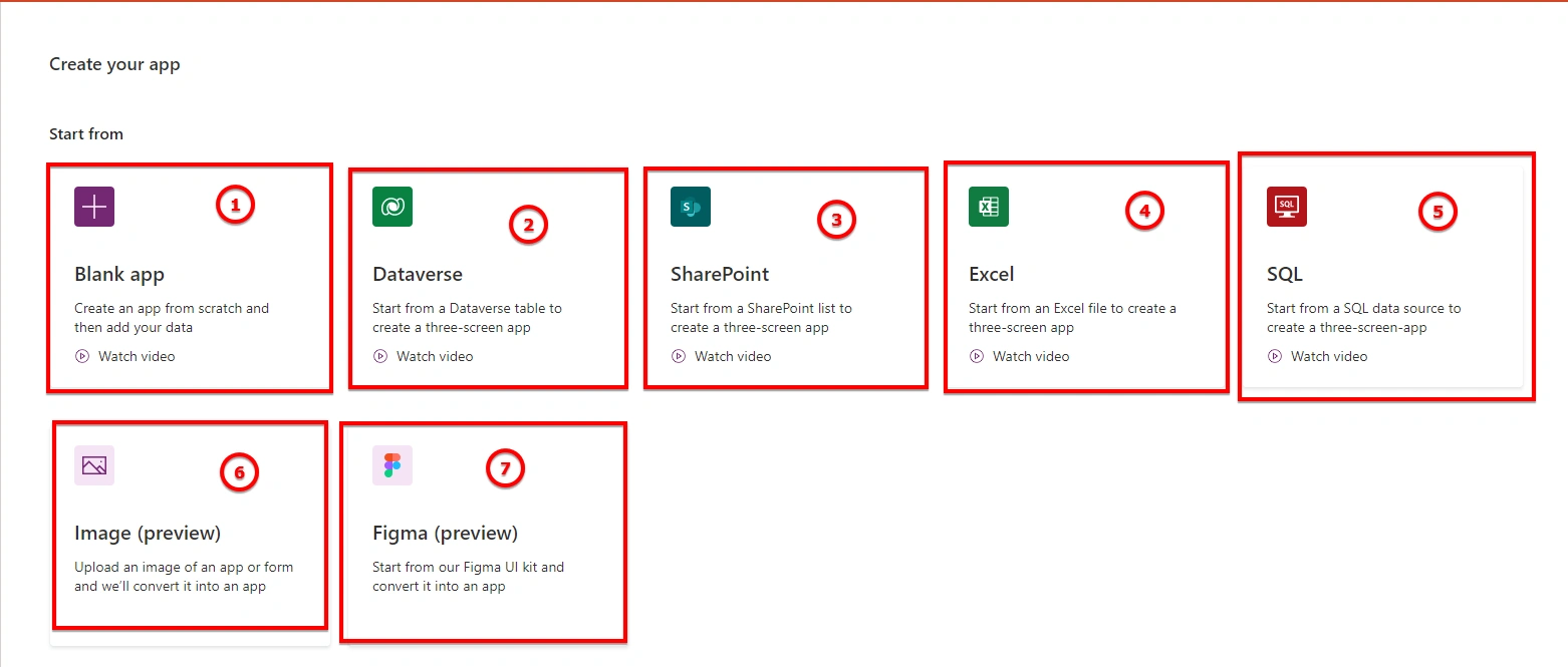 Creating your first PowerApps application