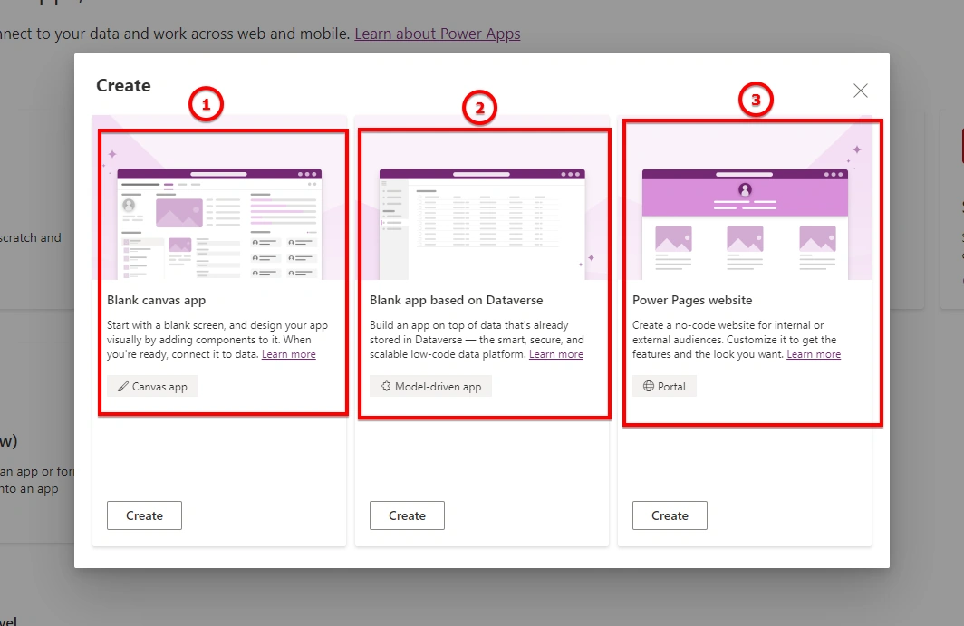Creating your first PowerApps application