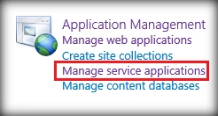 Manage Service Applications