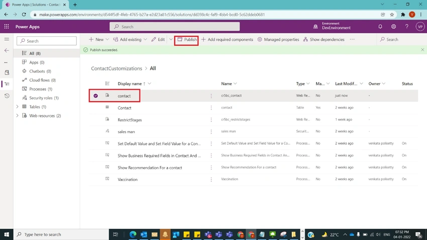 Creation of Web resource JavaScript Type in Dynamics CRM