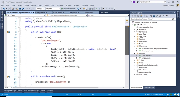 CRUD Application in ASP.Net