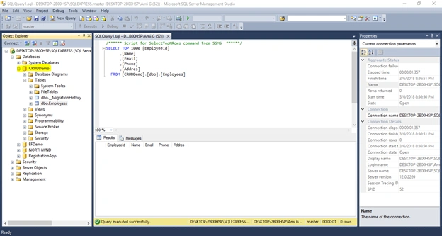 CRUD Application in ASP.Net