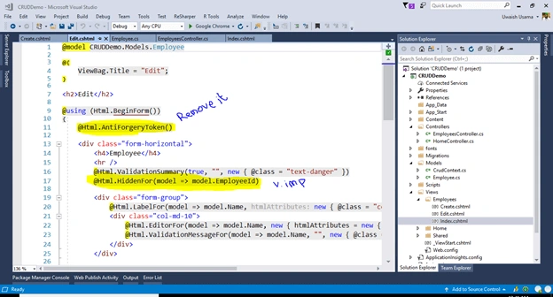 CRUD Application in ASP.Net
