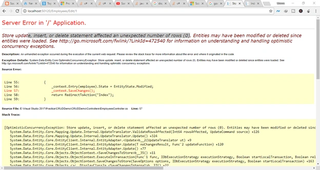 CRUD Application in ASP.Net