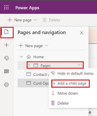 Pages and navigation