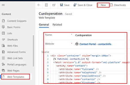 create web templates