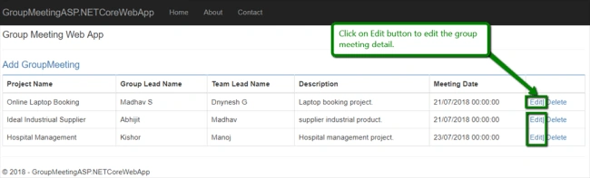 CRUD Operation In ASP.NET Core 2.0 Using Dapper ORM