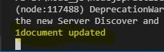 Terminal output