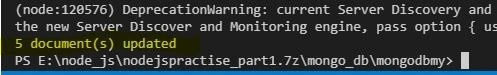 Command output