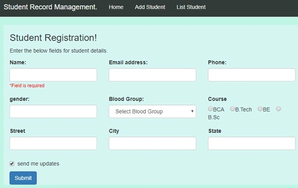 Class on add student