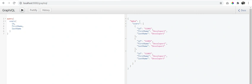 CRUD Operation using GraphQL + NodeJs