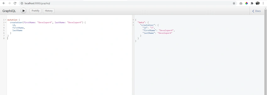 CRUD Operation using GraphQL + NodeJs