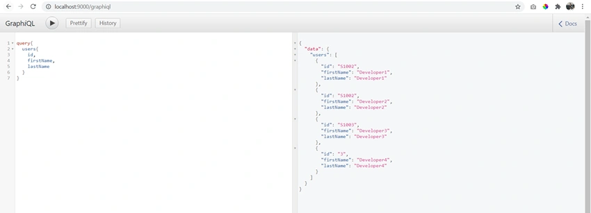 CRUD Operation using GraphQL + NodeJs