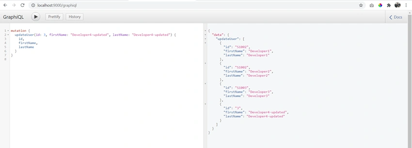 CRUD Operation using GraphQL + NodeJs