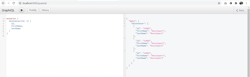 CRUD Operation using GraphQL + NodeJs