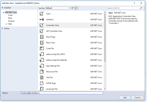 CRUD Operation With ASP.NET Core 2.1 MVC Using ADO.NET