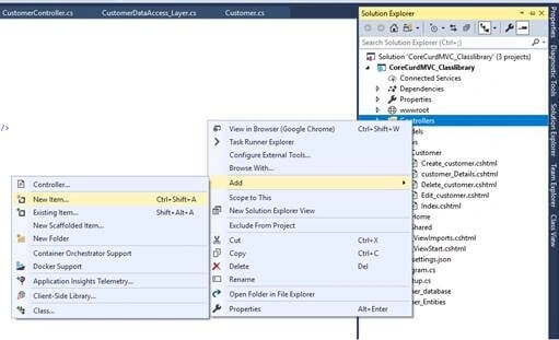 CRUD Operation With ASP.NET Core 2.1 MVC Using .Net Core Class Library Project