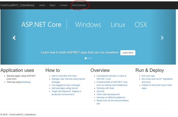 CRUD Operation With ASP.NET Core 2.1 MVC Using .Net Core Class Library Project