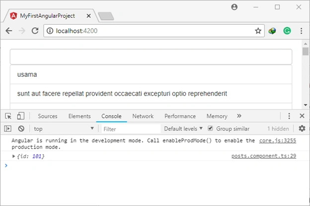 CRUD Operation with Fake Http Service In Angular