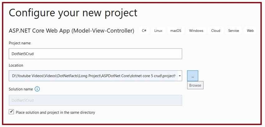 CRUD Operations In ASP.NET Core MVC (.NET 5.0)