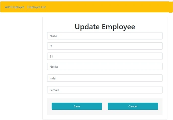 Update employee