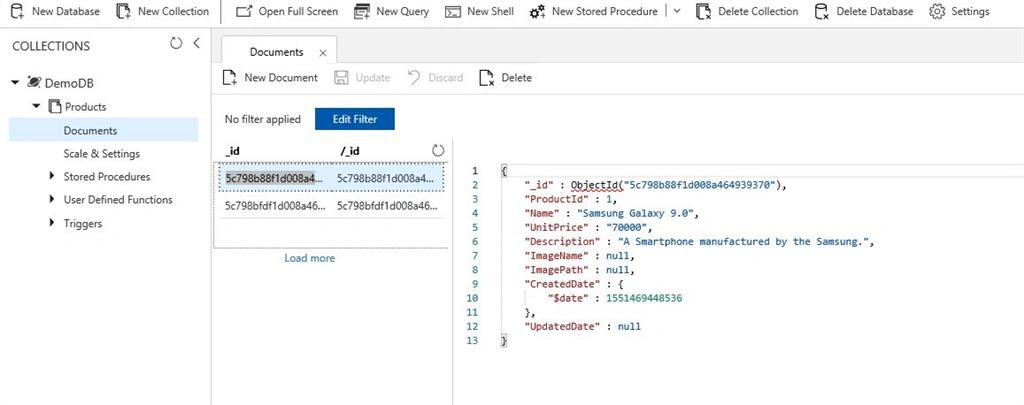 Inserted Data View