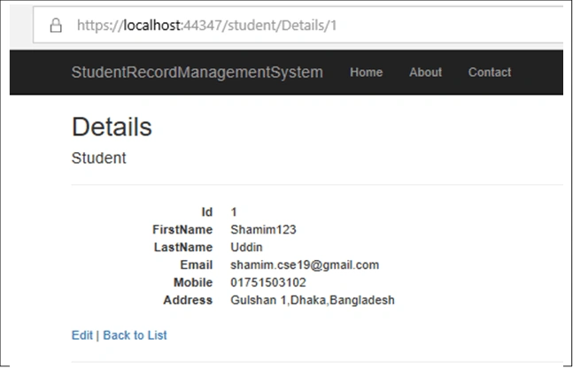 CRUD Operations Using ASP.NET Core And ADO.NET