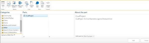 CRUD Operations Using Sharepoint FrameWork and PnP JS Library