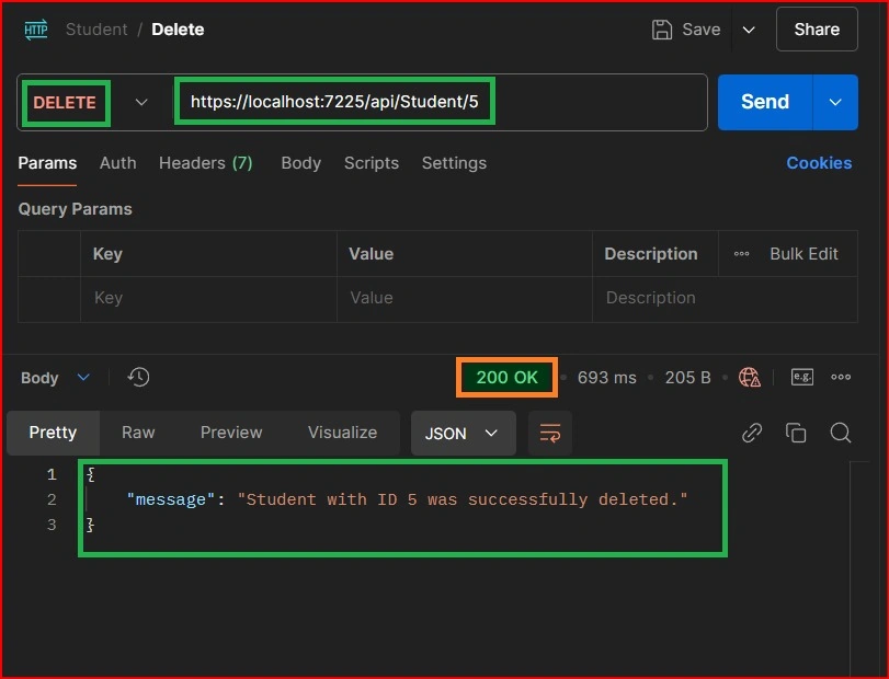 Delete record