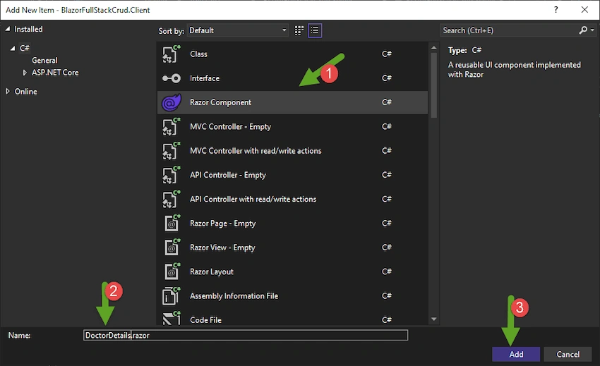 CRUD Operations with Blazor in .NET 6