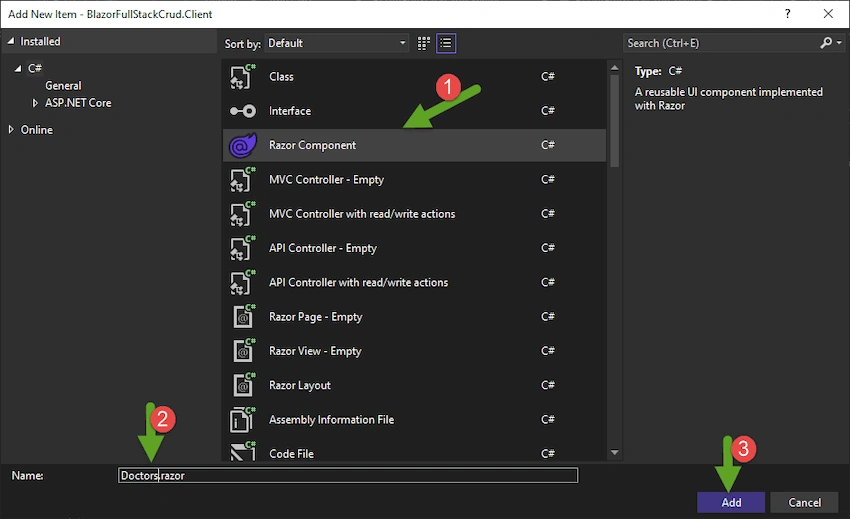CRUD Operations with Blazor in .NET 6